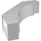 Ekena Millwork 5 1/2-in. W x 20-in. D x 24-in. H Merced Architectural Grade PVC Knee Brace BRCP055X20X24MRC - alternate 6